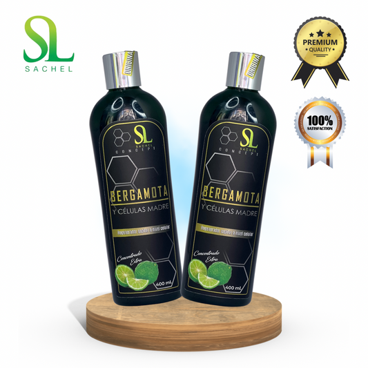 Pack " Shampoo De Bergamota Premium Celulas Madre 400ml. c/u.